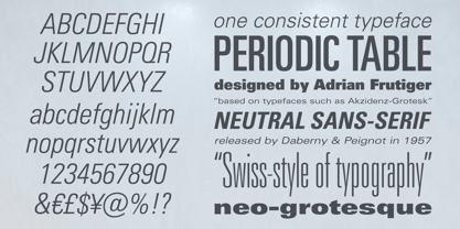 Univers Font Poster 3